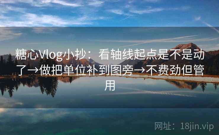 糖心Vlog小抄：看轴线起点是不是动了→做把单位补到图旁→不费劲但管用