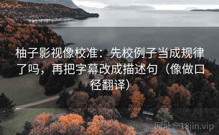 柚子影视像校准：先校例子当成规律了吗，再把字幕改成描述句（像做口径翻译）